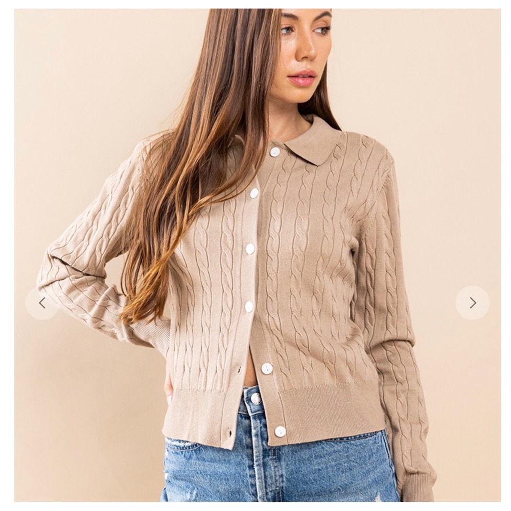 26 Twisted Button Up Cardigan - Picture 4 of 7